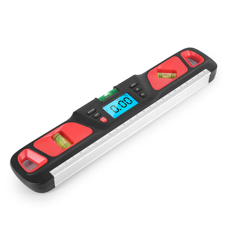 Digital Spirit Level &ndash; With LED Display And Magnetic Base Red