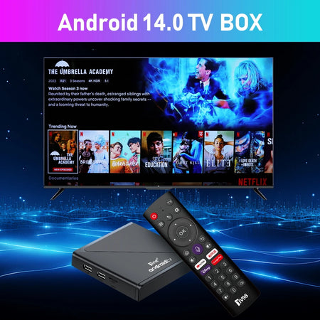 TV98 ATV Pro Android TV Box - 8K Streaming, Quad Core, Dual Wifi, Voice Remote