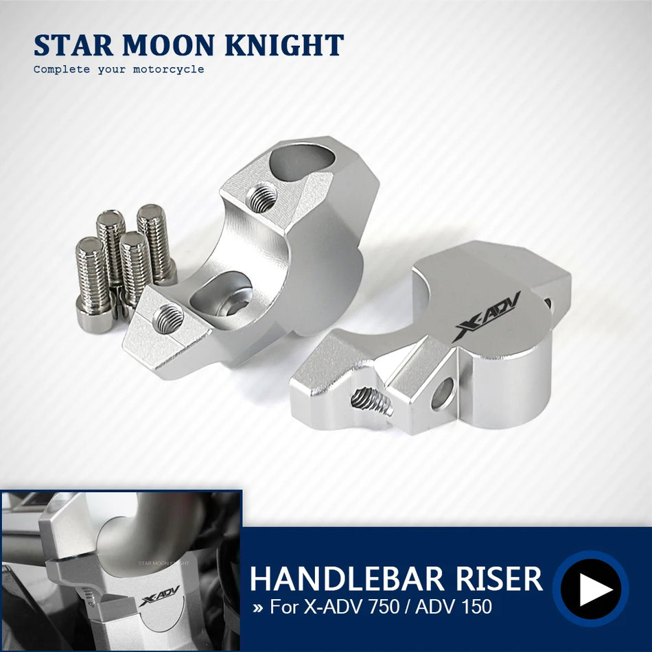 Abraçadeira Elevadora do Guiador Honda X-ADV 750 e ADV 150, Suporte de Extensão em Alumínio CNC para Elevação Confortável