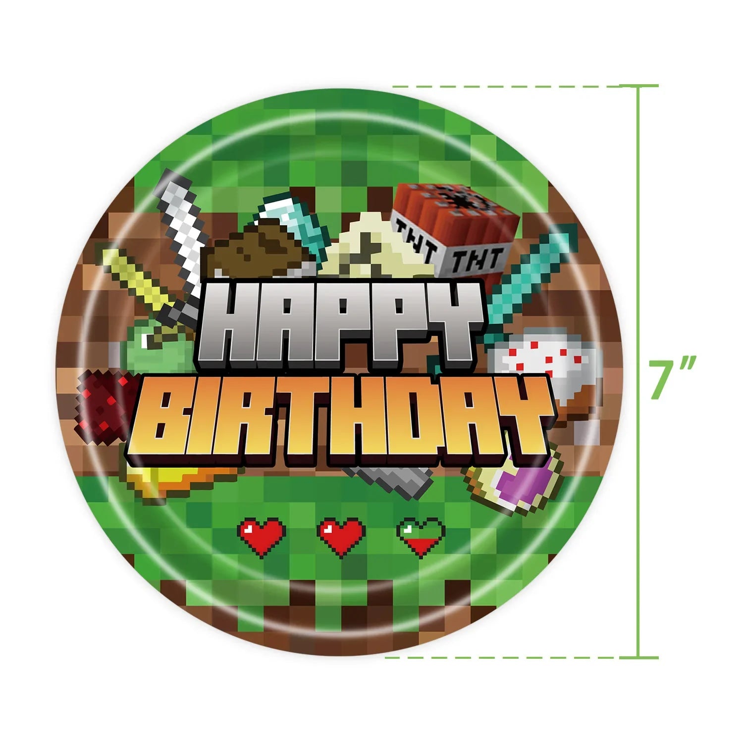 Birthday Party Supplies - Disposable Dinnerware &amp; Decorations 7 inch plate 10pcs