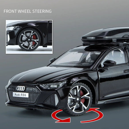 1:32 Audi RS6 Diecast Model Car with Sound, Light &amp; Opening Doors