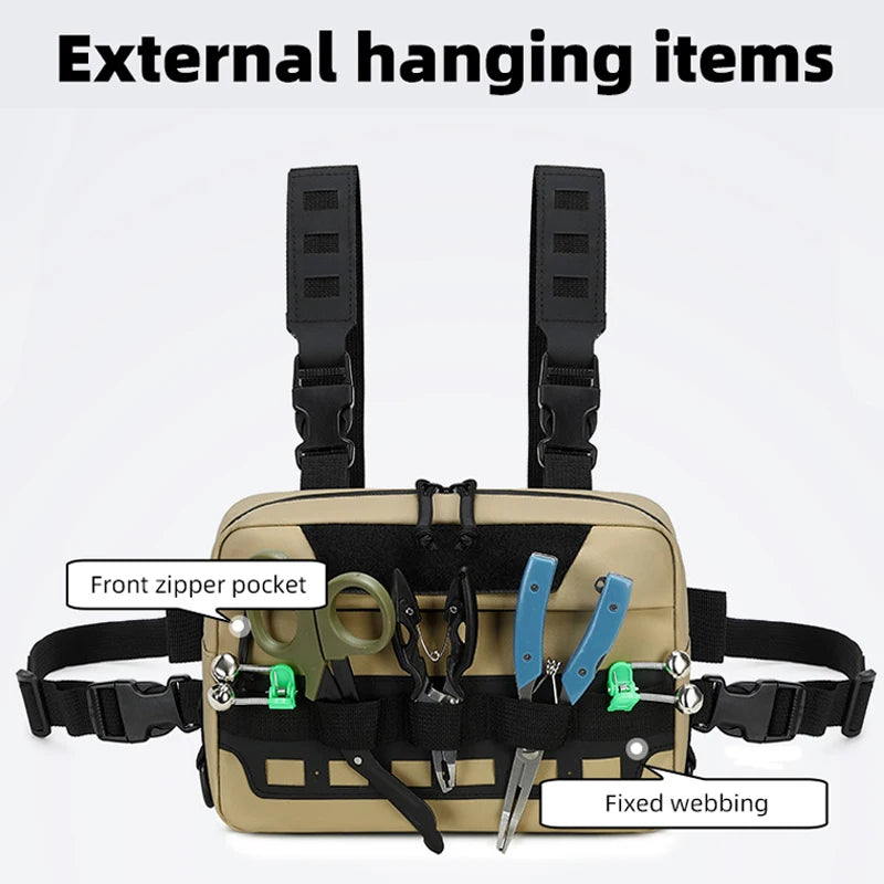 Outdoor Climbing Vest Bag Tactical Chest Rig &ndash; Laser Molle