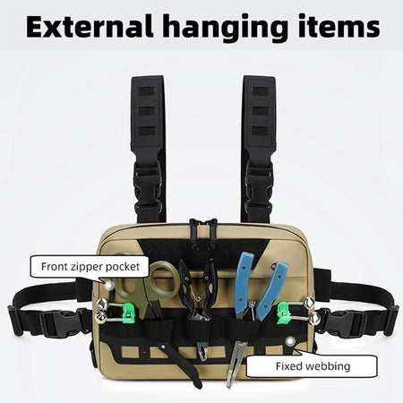 Outdoor Climbing Vest Bag Tactical Chest Rig &ndash; Laser Molle