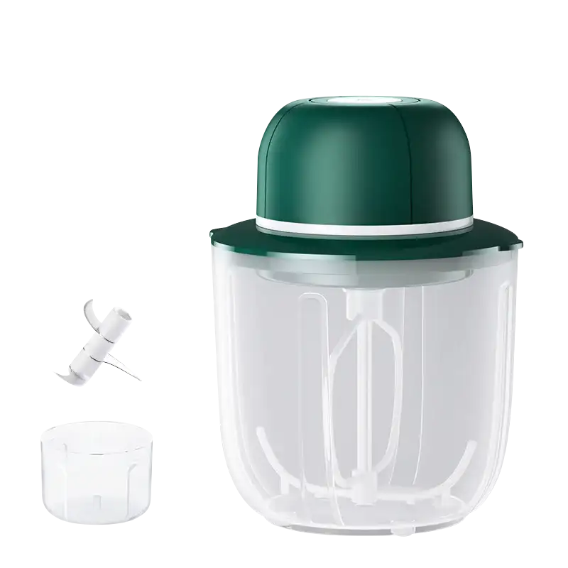 2 In 1 Portable USB Rechargeable Egg Beater Garlic Masher Green / Russian Federation