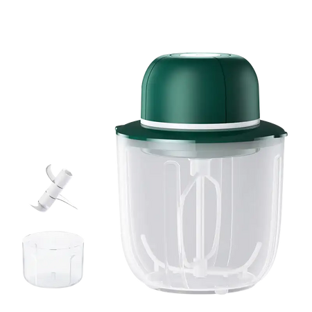 2 In 1 Portable USB Rechargeable Egg Beater Garlic Masher Green / Russian Federation