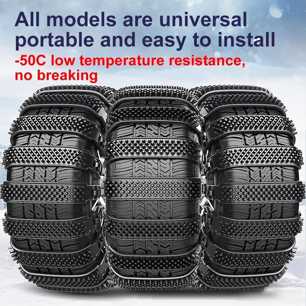 Snow Chain Tire Chain 10 In 1 Polyurethane Set &ndash; All Weather