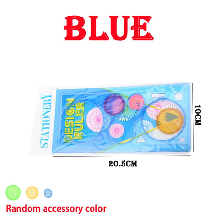 Drawing Stencils Set Geometry Spirograph Art Crafts Educational Toy Blue