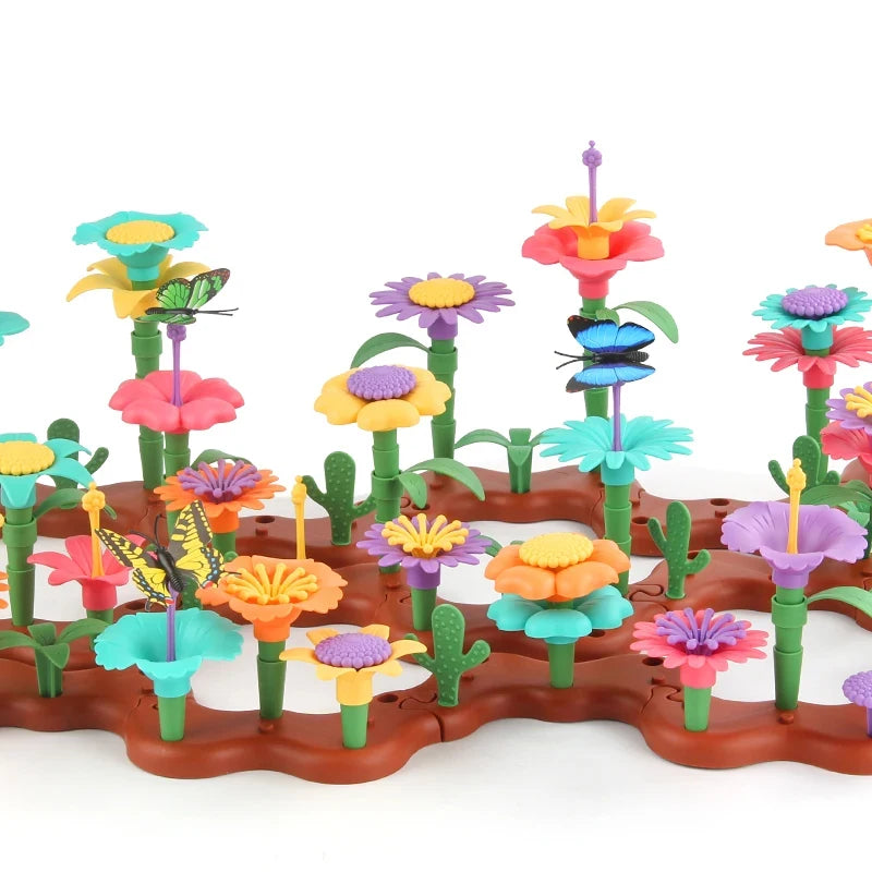 STEM Educational Flower Garden Building Toy for Kids Aged 3-7 - Enhance Creativity and Learning