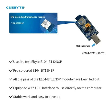 CDEBYTE TLSR8253F512 Bluetooth Board Module UART SIG Mesh