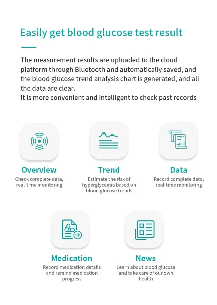 G-427B Glucometer &ndash; Bluetooth Portable Blood Sugar Monitor
