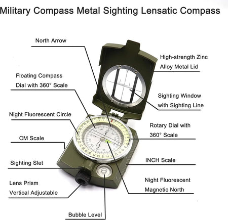 Multifunctional Tactical Survival Compass &ndash; Waterproof
