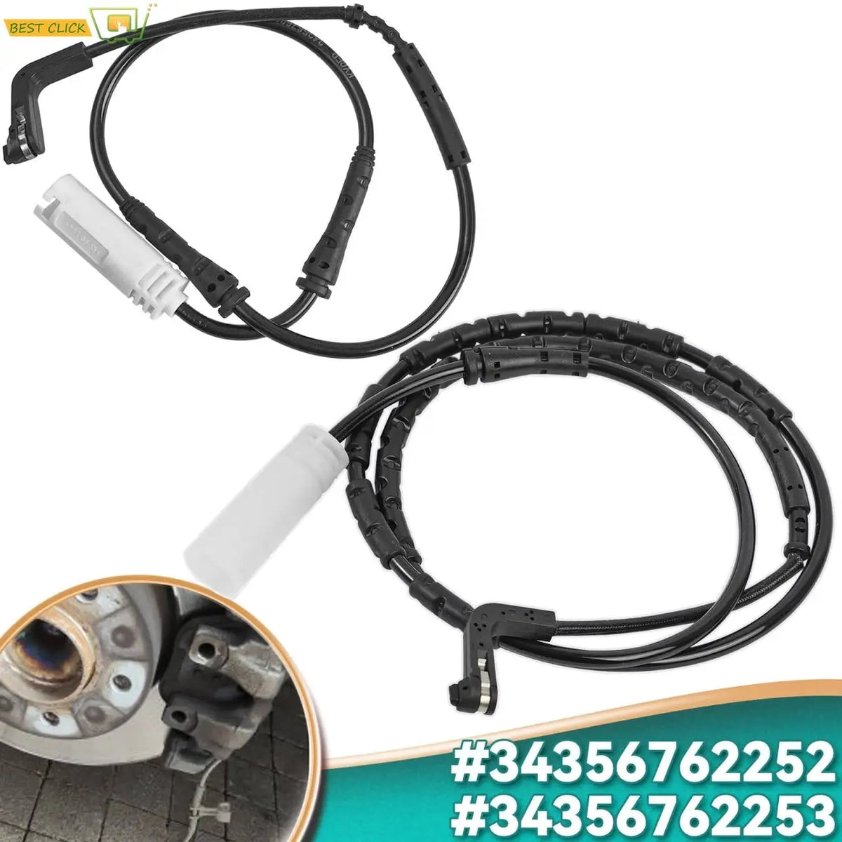2 Car Brake Pad Sensor For BMW E82 E87 E88 E90 E91 E92 E93 Brake Pad Wear Sensor 34356789439 34356762252 34356789445 34356762253 by InterCyprus Trading Ltd