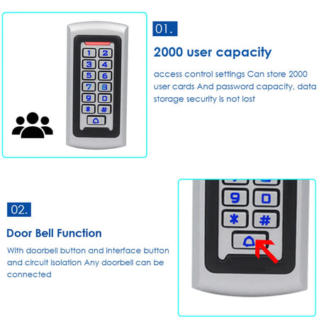 S603EM &ndash; Metal RFID Keypad Access Control With Zinc Alloy