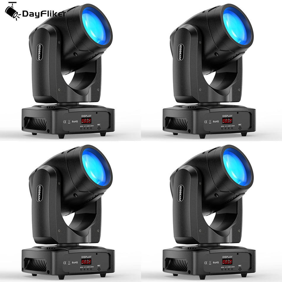DayFlicker 4x150W RGBW LED Cabezas Móviles de Haz, DMX512, Activado por Voz