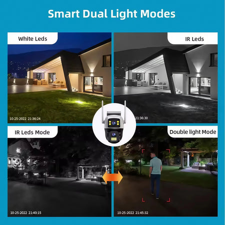 4K 8MP 4G SIM IP Camera Dual Lens Outdoor Waterproof 360&deg; Human Detect Video Surveillance Security  CCTV Protection PTZ Cameras