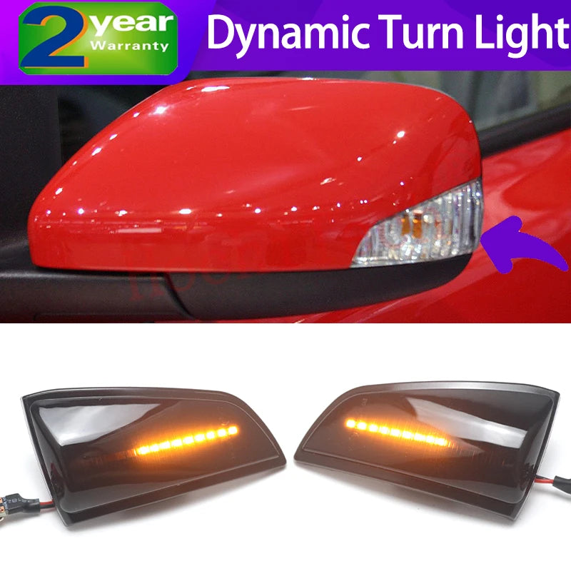 Dinamiski secīgi LED sānu spoguļa pagrieziena signāli Volvo S40 V50 C70 pirms atjauninājuma