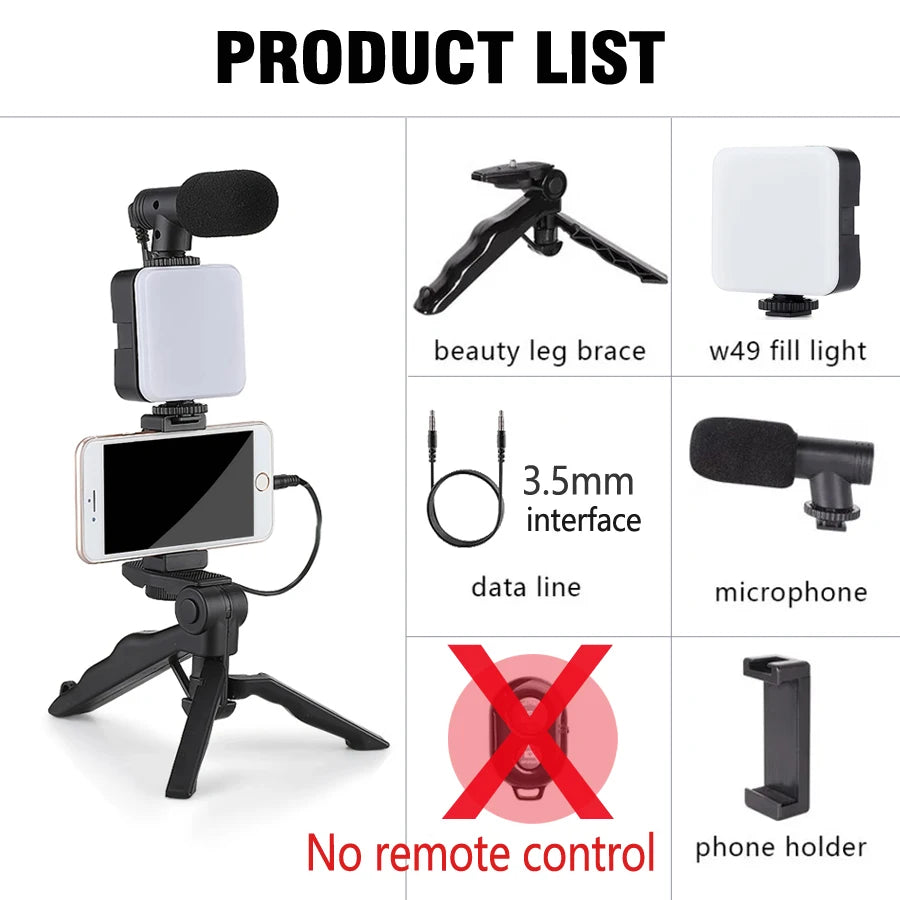 Smartphone Vlogging Kit No remote control