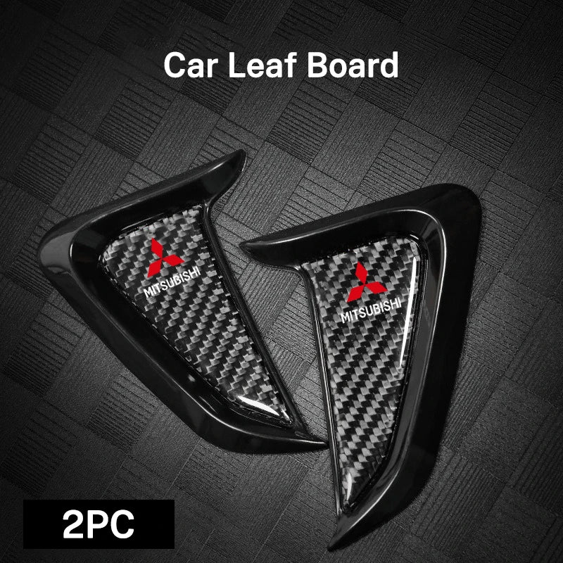 Carbon Fiber Side Fender Vent Trim Cover for Mitsubishi Lancer, Mirage, Pajero, ASX, Outlander, l200 - Universal Car Accessory