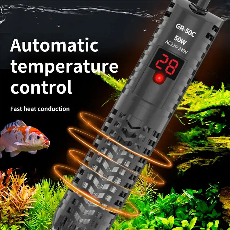 Aquarium Submersible Heater With Thermometer 220 240V