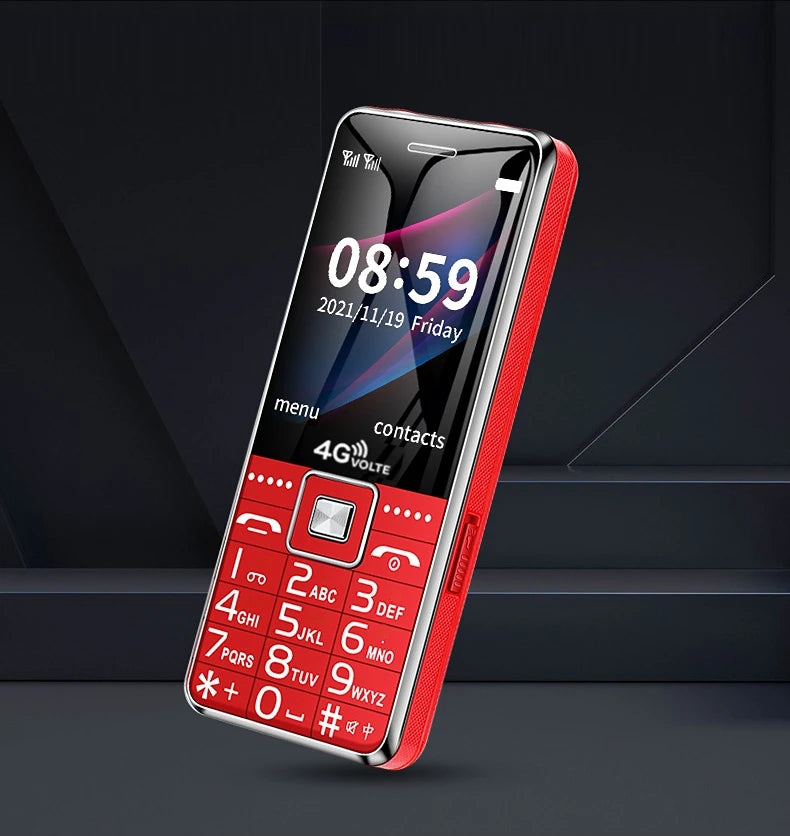 MAFAM Senior Large Button Phone &ndash; SOS Dial Loud Voice Red