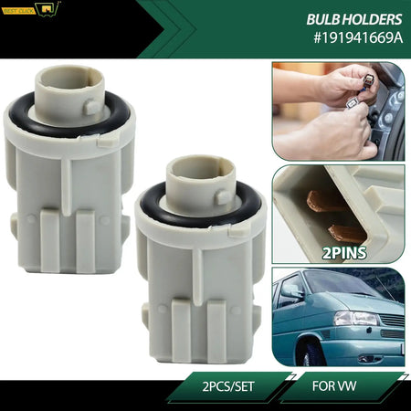 2pcs Side Lamp Light Bulb Holders Auto Interior Signal Lamp Base 191941669A For VW T4 Transporter 1990-2003 Adapter Accessories by InterCyprus Trading Ltd