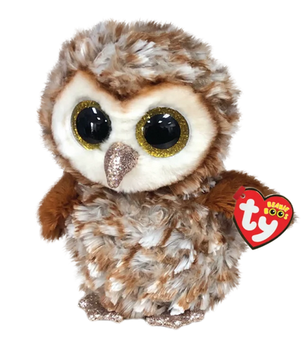 Ty Beanie Boos Owl Plush Toy - 15cm Stuffed Animal percy / 15cm