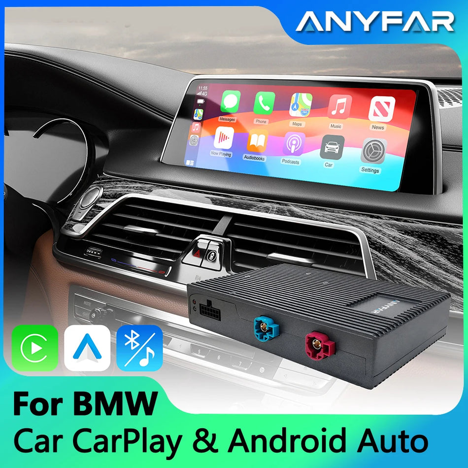 Caixa Decodificadora Sem Fios CarPlay NBT CIC da BMW para Retrofit de Android Auto