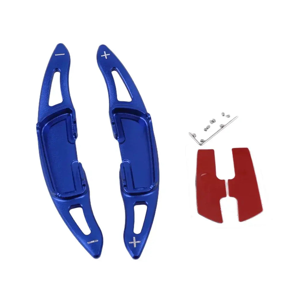 Steering Wheel Shift Paddles Aluminum Blue For Mazda 3 CX5 by InterCyprus Trading Ltd