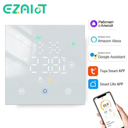 Smart Floor Heating Thermostat WiFi Tuya &ndash; Alexa Ready