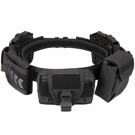 YAKEDA Inner Nylon Patrol Tactical Waist Utility Duty Belt &ndash; Quick Detach Buckle Black