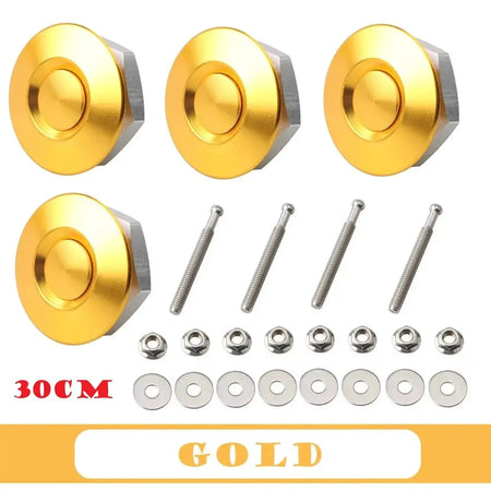 4Pcs 25/30/32mm Car Push Button Bonnet Hood Pin Quick Release Latch Lock Clip Kit Aluminum Engine Exterior Parts Universal by InterCyprus Trading Ltd