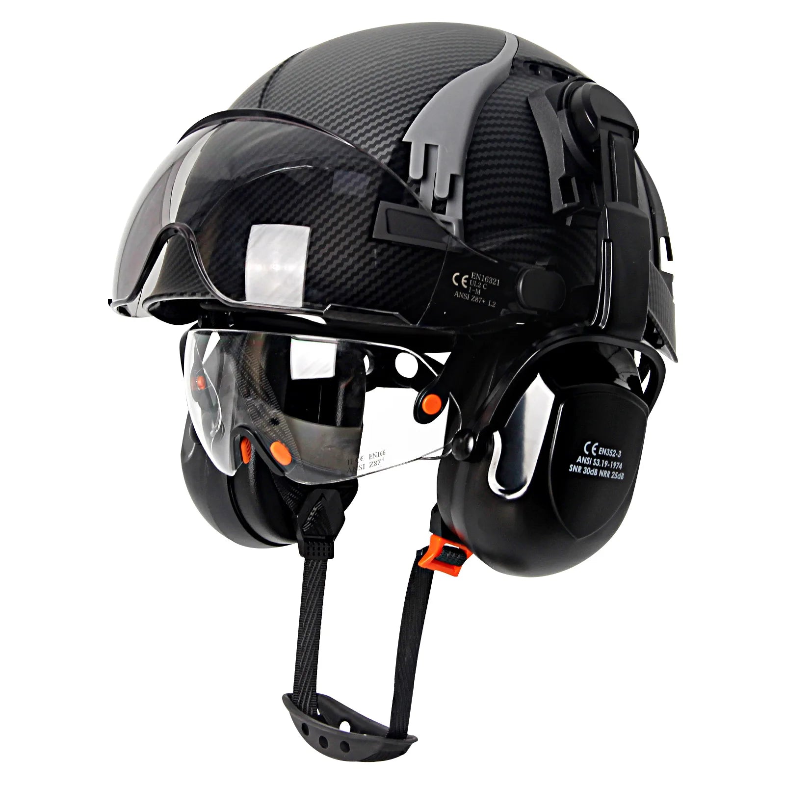 AQM0257 CE Safety Helmet &ndash; Lightweight Construction Carbon fiber balck A