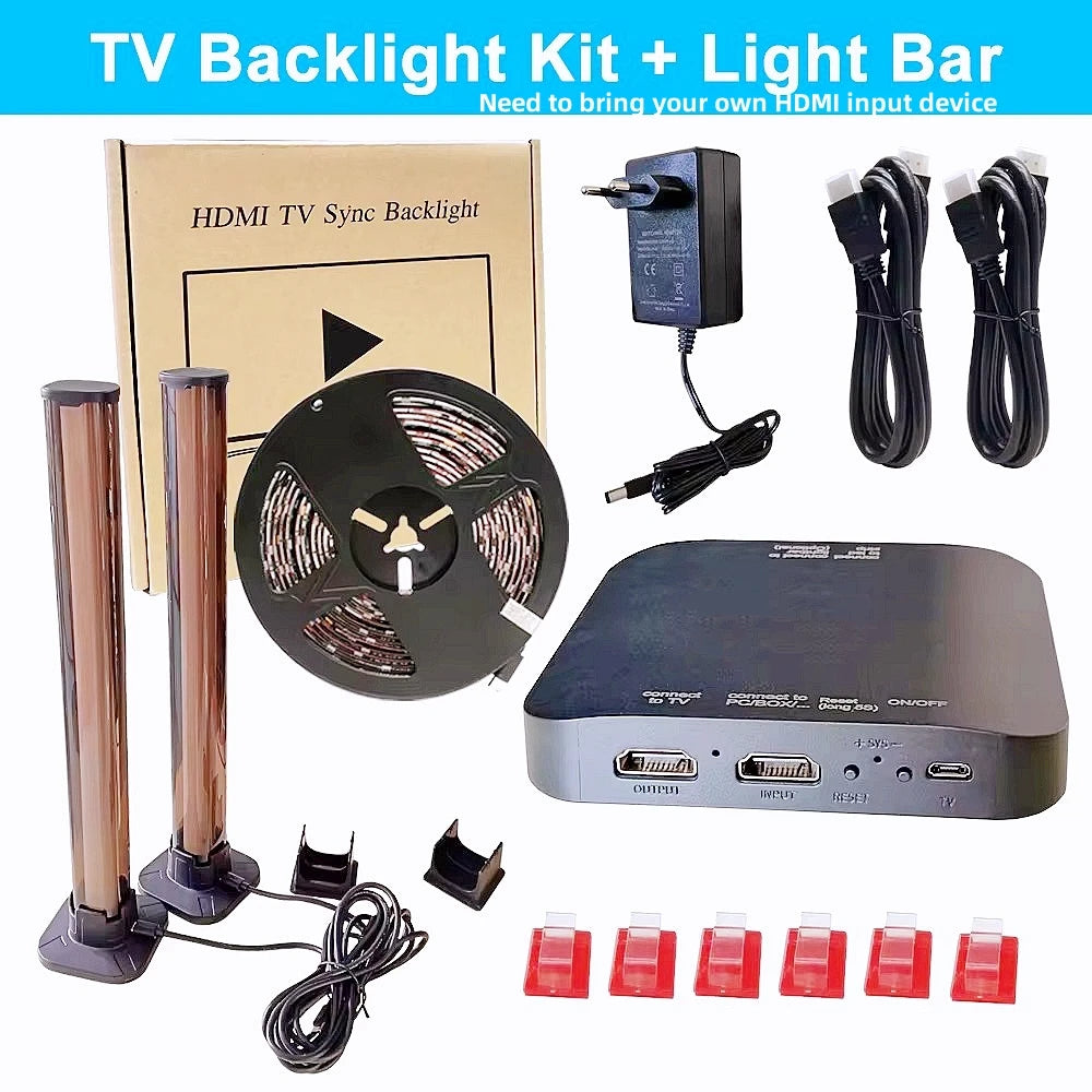Ambilight LED Backlit Sync Box &ndash; Alexa Google Voice Control TV Kit And Light Bar / Au Plug / 24 inchs|4 Sides