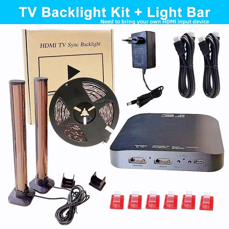 Ambilight LED Backlit Sync Box &ndash; Alexa Google Voice Control TV Kit And Light Bar / Au Plug / 24 inchs|4 Sides