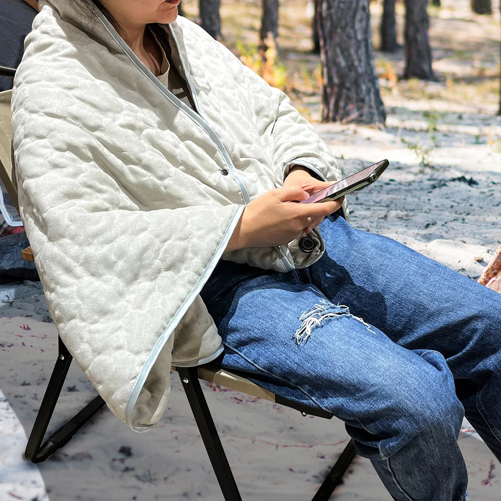 USB Heated Shawl &ndash; Three Heating Levels For Cozy Comfort