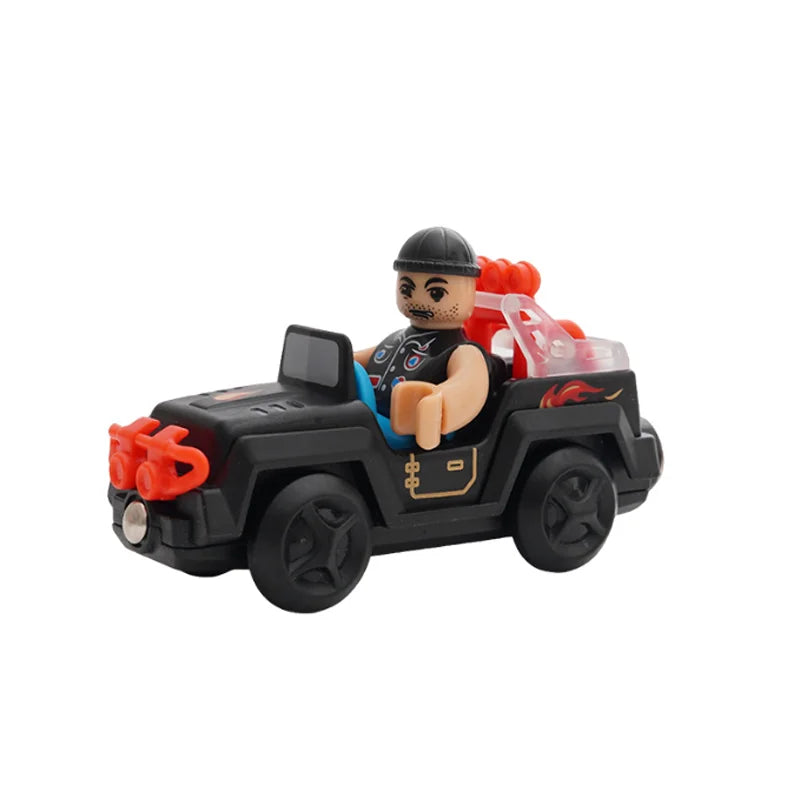 Plastic Inertial Police Car for Wooden Thomas Train Tracks