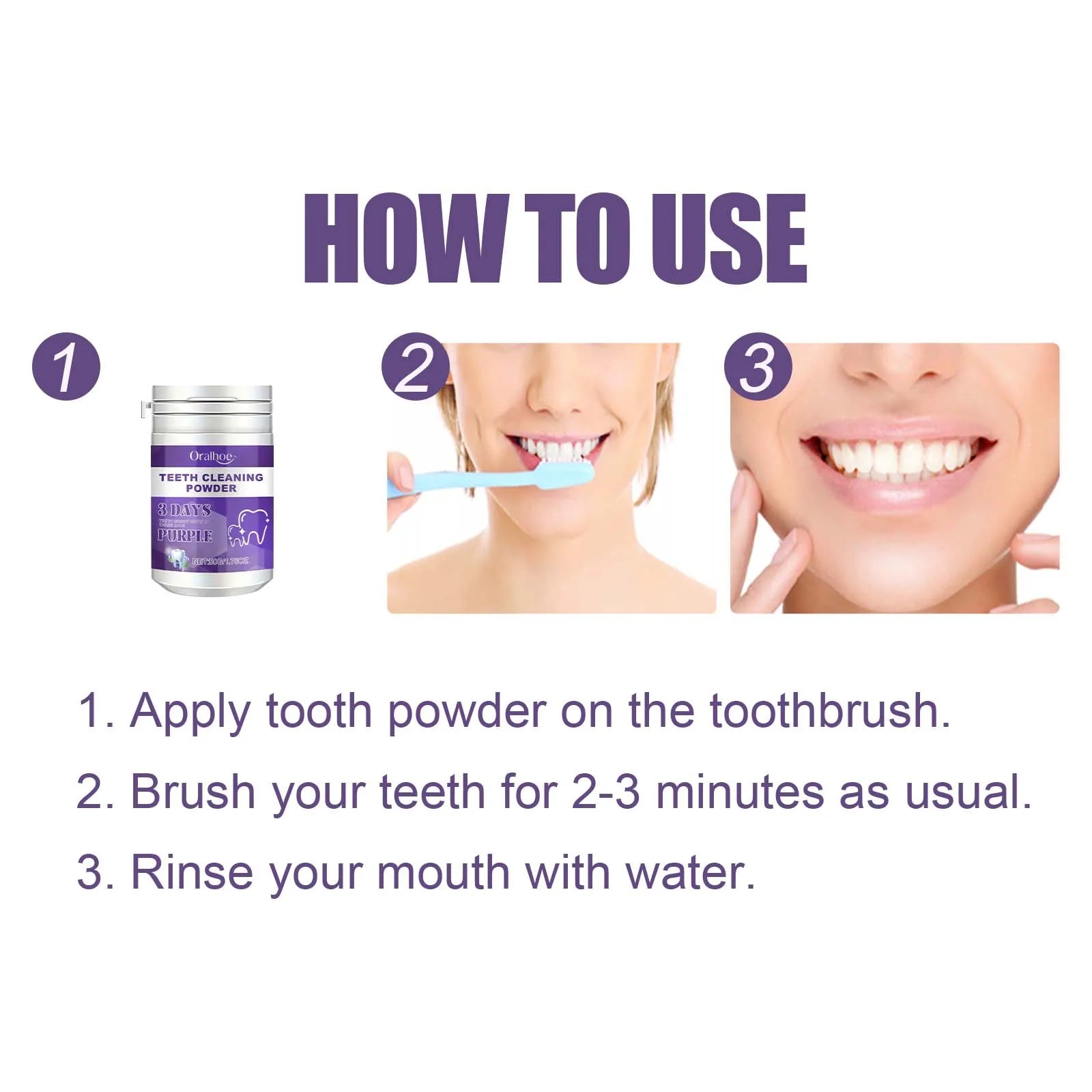 Teeth Whitening Powder &ndash; Effective Dental Plaque Removal