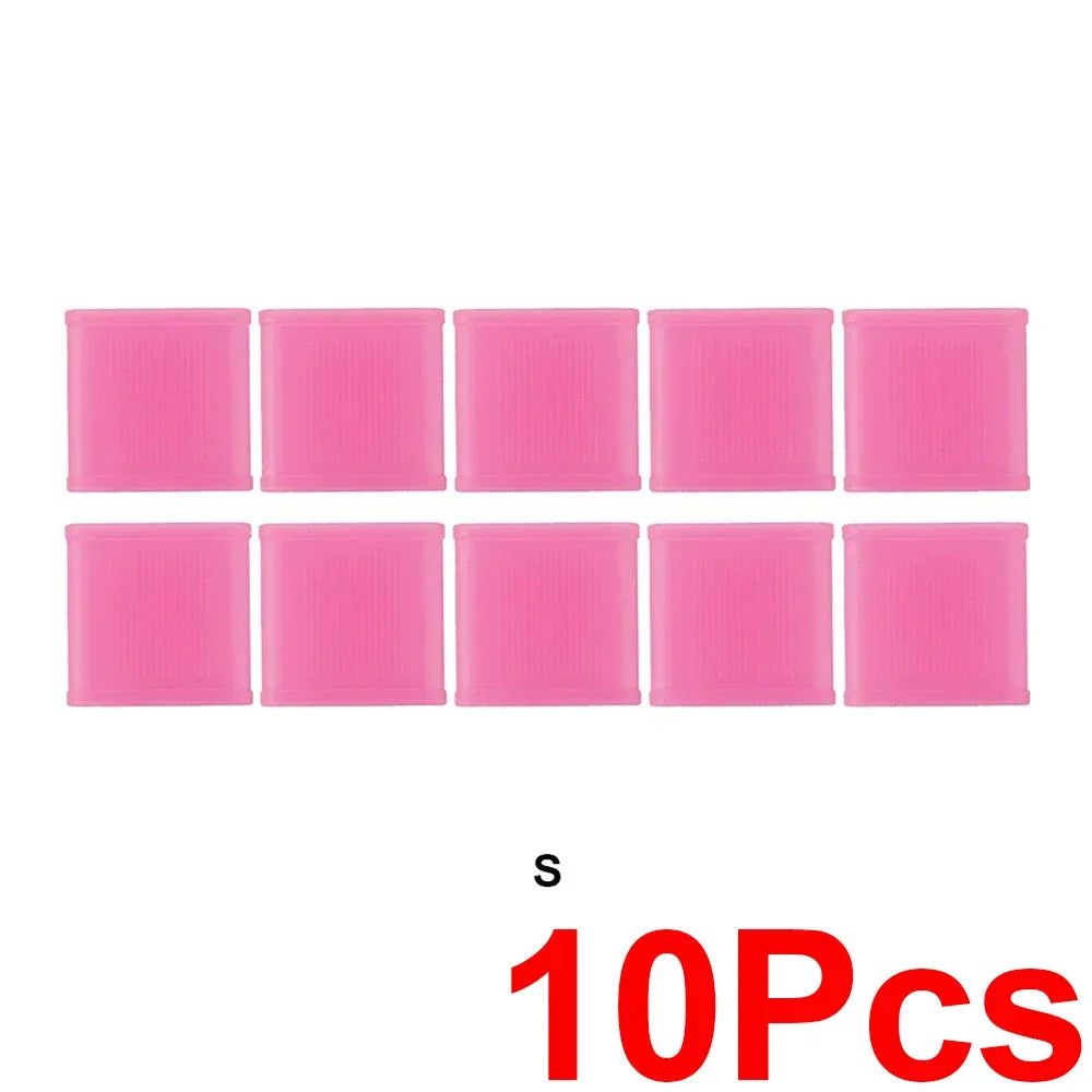 10Pcs Sports Finger Sleeves &ndash; Medical-Certified Silicone Protection Rose red-S-10Pcs / CHINA