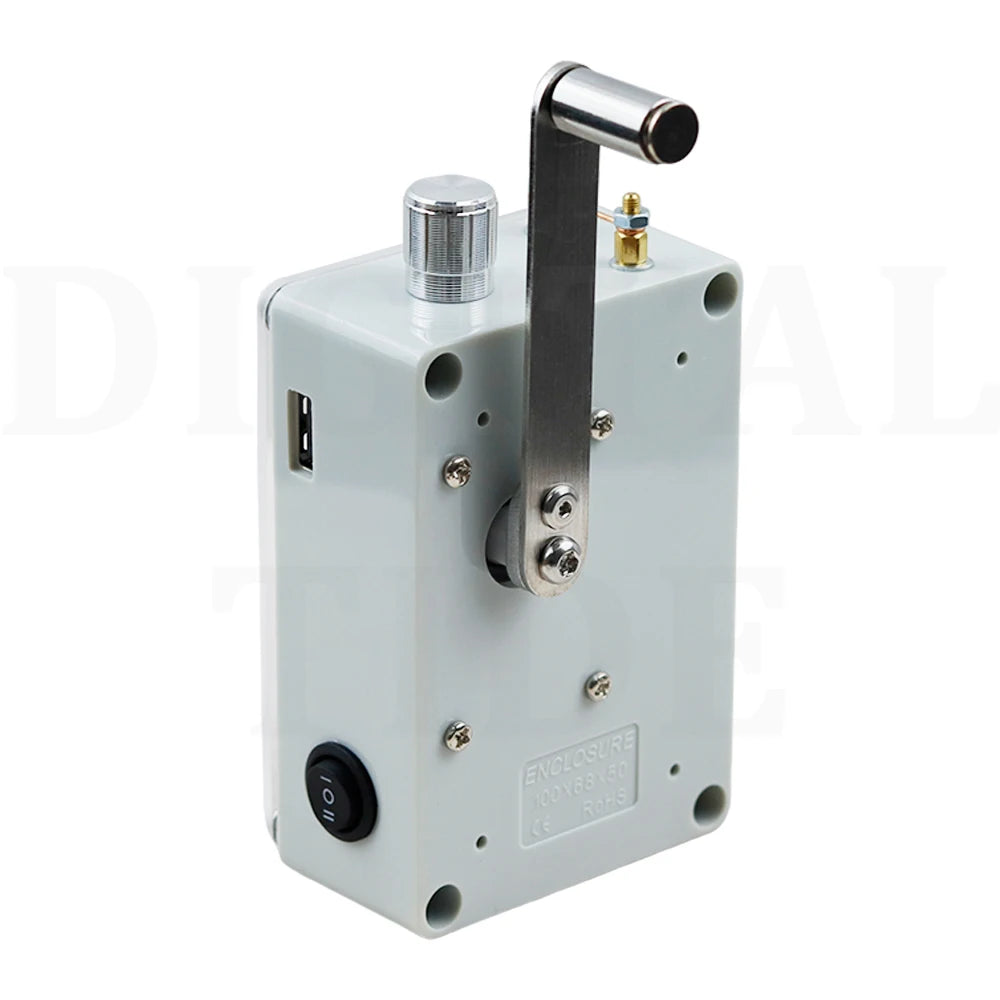 8-Capacitor Hand Crank Generator &ndash; Emergency USB Power