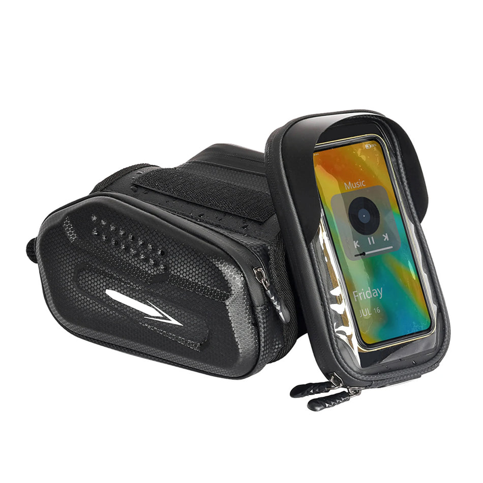 Bike Top Tube Bag With Phone Holder &ndash; Touchscreen Ready