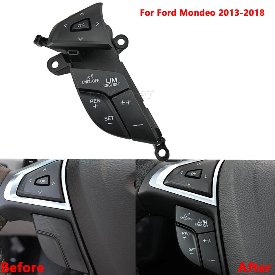 Botón multifuncional del interruptor de control de crucero para Ford Mondeo Fusion 2013-2018