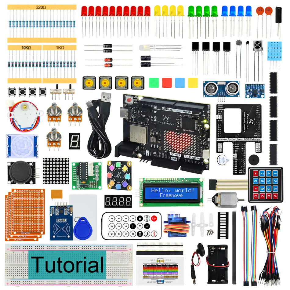 Kit de démarrage ultime Freenove pour Arduino UNO R4 V5 WiFi avec tutoriel de 399 pages