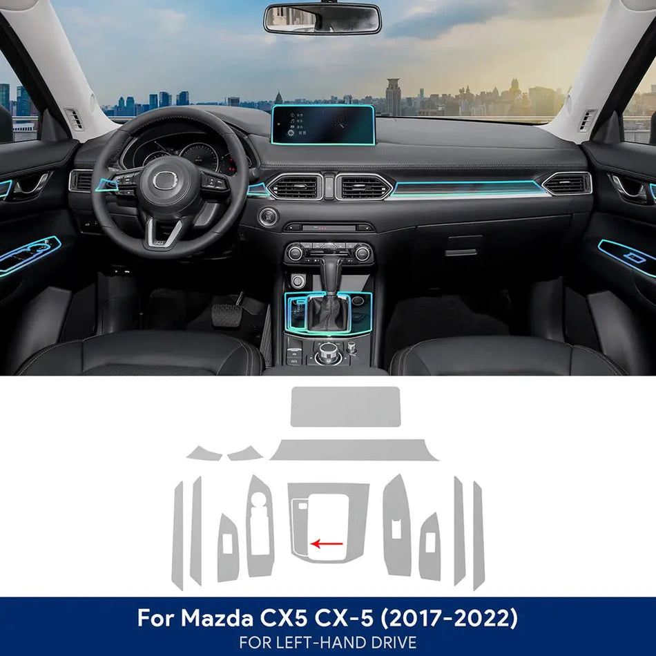 Interior Protection Film TPU Anti-Scratch for Mazda CX-5 by InterCyprus Trading Ltd