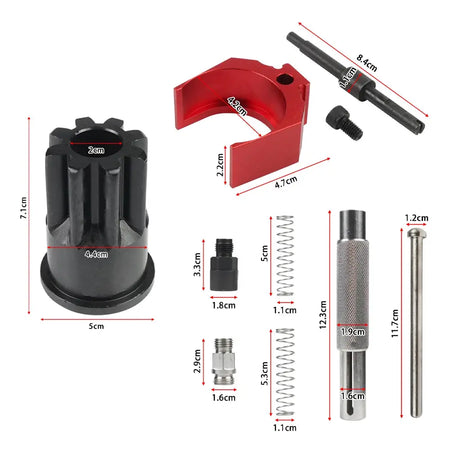 J-42083 Automatic Timing Pin J-38587-A Engine Barring Socket 9U-7227 Injector Height Adjustment Gauge Tool for CAT Caterpillar by InterCyprus Trading Ltd