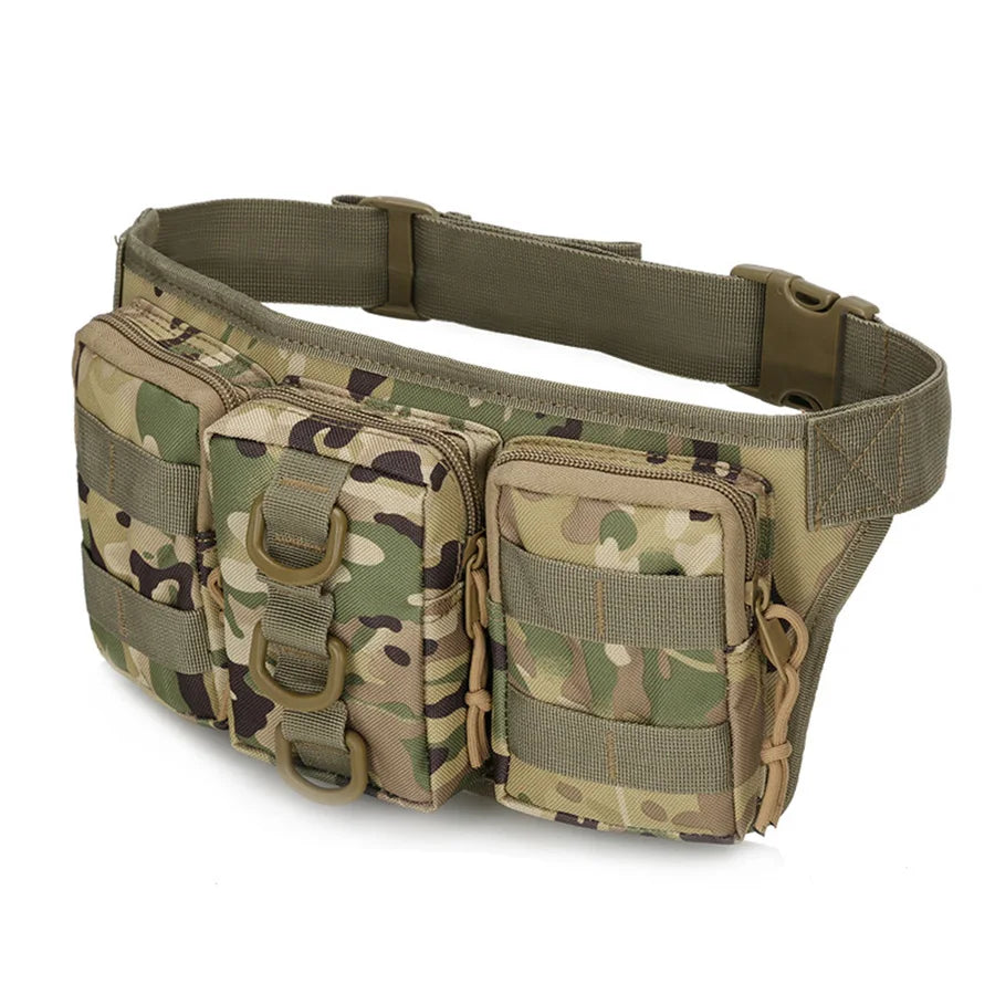 Triple Small Waist Bag Camouflage - Durable Waterproof CP
