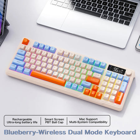 M96 Wireless Keyboard &ndash; Dual-Mode Multi-Device Gaming Blueberry