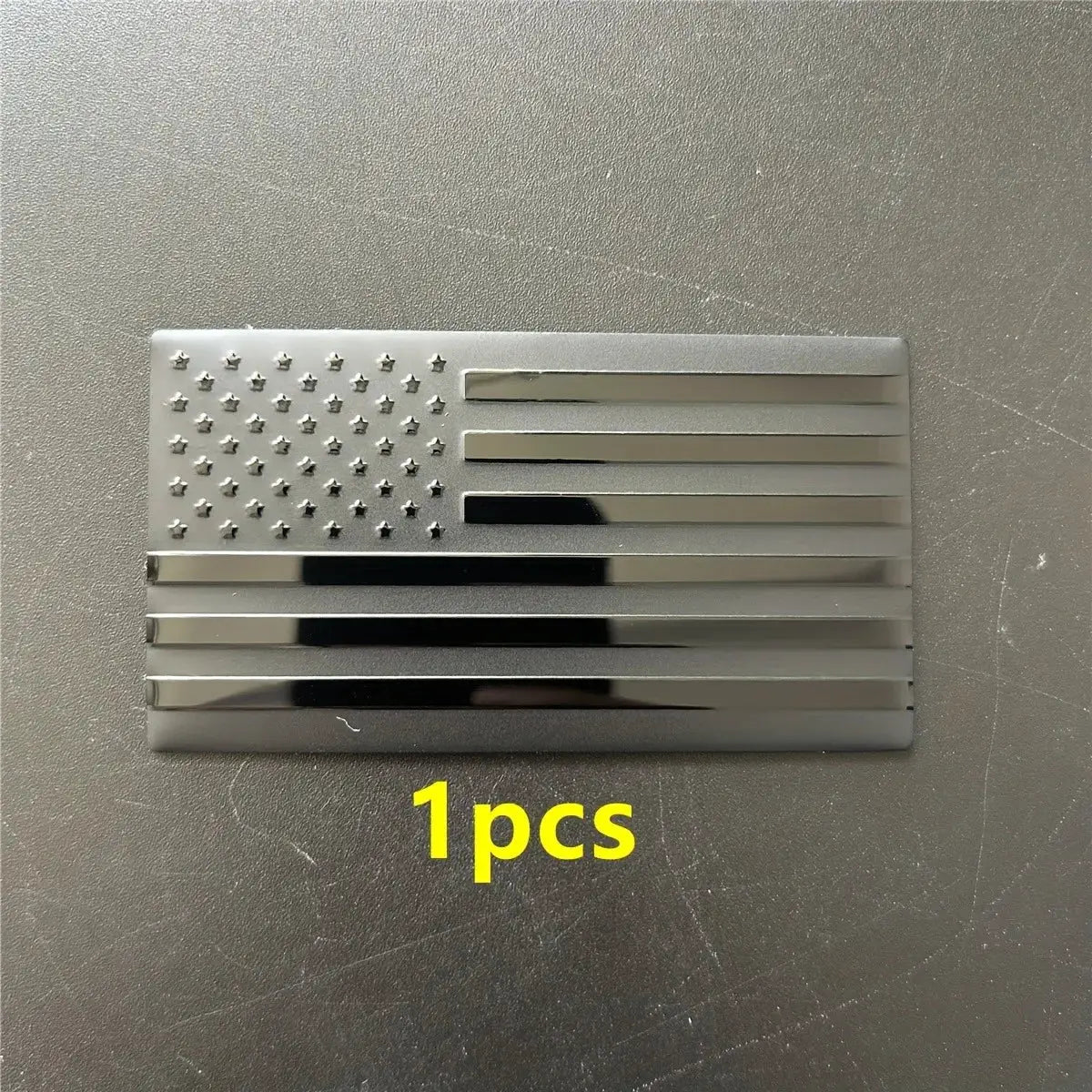 Durable Aluminum American Flag Car Badge Sticker Universal by InterCyprus Trading Ltd