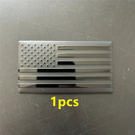 Durable Aluminum American Flag Car Badge Sticker Universal by InterCyprus Trading Ltd