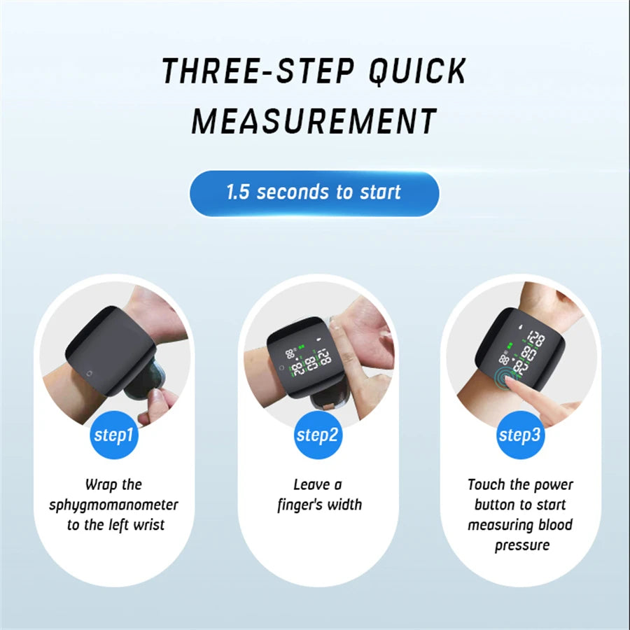 BP11 LED Wrist Blood Pressure Monitor &ndash; Voice Broadcast