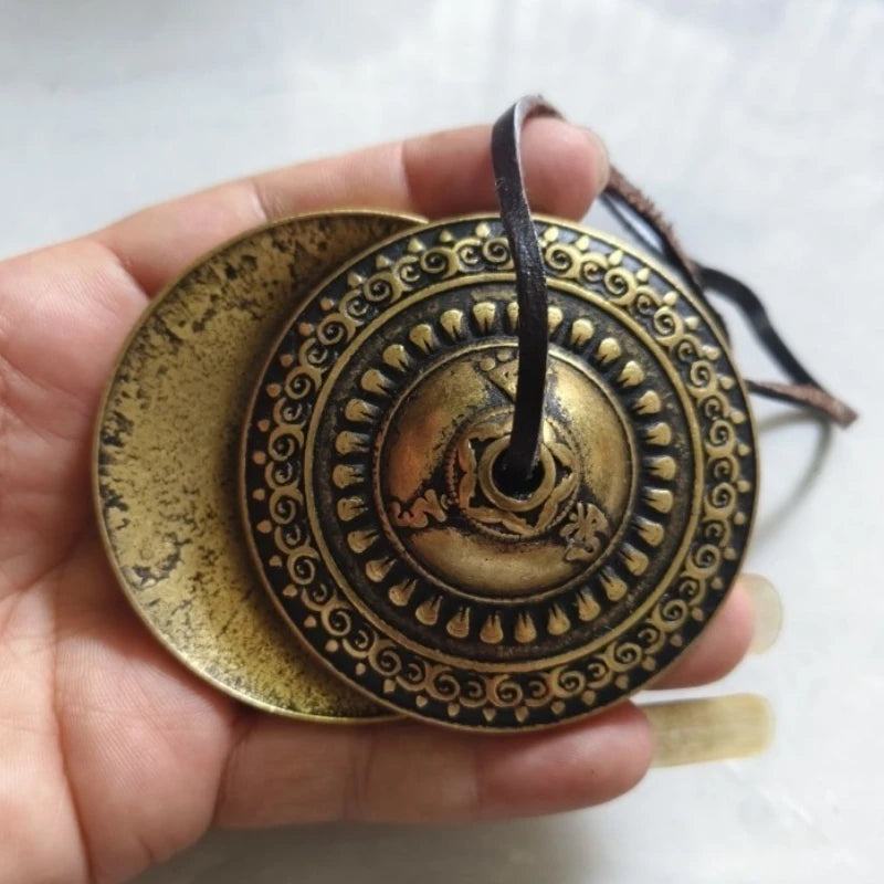 Brass Hand Bells, Nepal Handmade Tibetan Meditation Bells